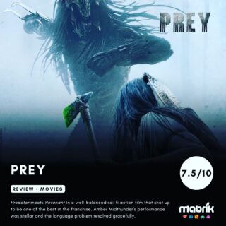 So, how was 📺 Prey? 🤔

[no spoilers]

While the 1987 movie with Arnold Schwarzenegger is still the best of the bunch, and 2010's Predators is a close second, we would put Prey on the podium next to them.

Not only is it incredibly atmospheric as a whole, with Amber Midthunder being simply captivating in the lead role and her co-star, even Coco the Carolina dog was perfect (even though this was not even a trained movie dog). Of course, nothing beats using real nature like the American northwest as a set to bring the feel of The Revenent into the mix of the usual David and Goliath concept of the franchise dynamic, where the environment was once again a crucial factor on itself.

The predator design was unique to say the least, and the historical setting with French trappers and the Comanche tribe will hopefully open up new possibilities for future installment along with a satisfying solution to the age old language problem. So how about some 17th century samurai showdown for the next one?

Prey is easily one of the best sci-fi horror films in a generation and a worthy inclusion in the Predator franchise.

7.5/10 🏆

#mabrikstudios #review #movie #moviereview #predator #prey #schwarzenegger #predatormovie #ambermidthunder #coco #revenant