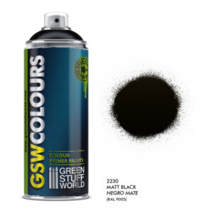 Green Stuff World - Colour Primer: Matt Black Spray 400 ml