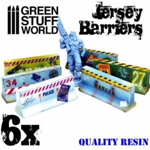Green Stuff World - Terrain Resin Jersey Barriers (6)