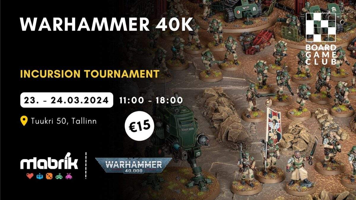 Events - 23-24.03.2024 - Warhammer 40k - Incursion Tourmnament