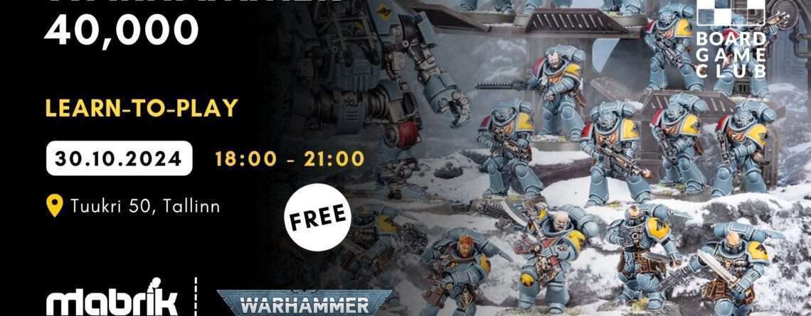 Events - 30.10.2024 - Warhammer 40k - Learn to Play