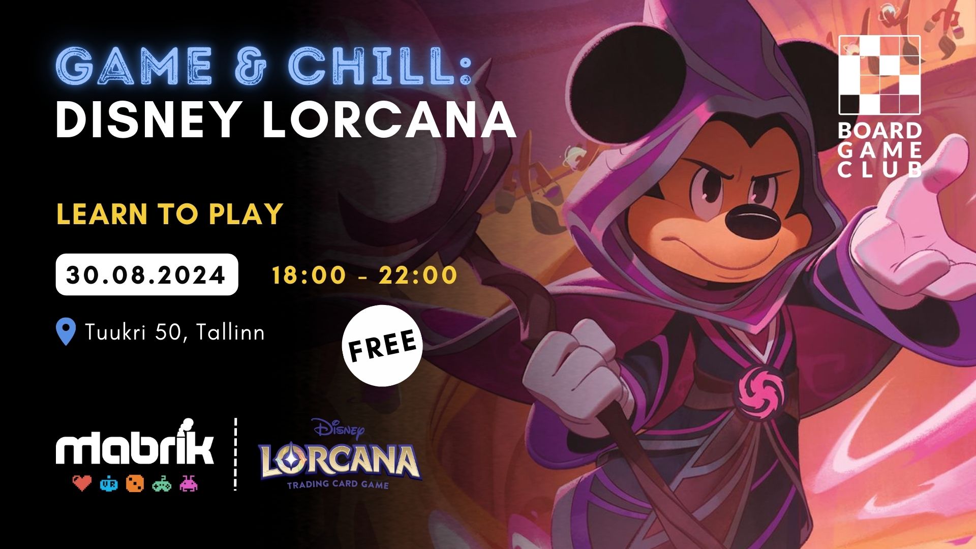 Events - 30.08.2024 - Disney Lorcana - Learn To Play