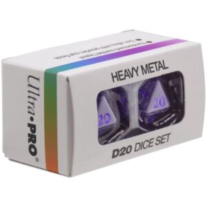 Ultra-Pro Vivid Heavy Metal D20 Dice Set - Midnight Plum (2)