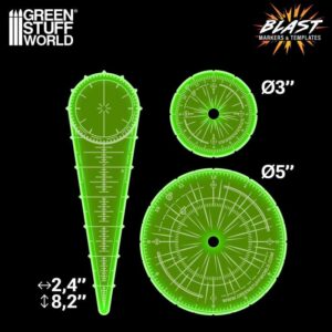 Green Stuff World Blast Markers and Templates - Fluor Green