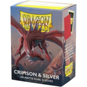 Dragon Shield Dual Matte - Crimson & Silver (100)